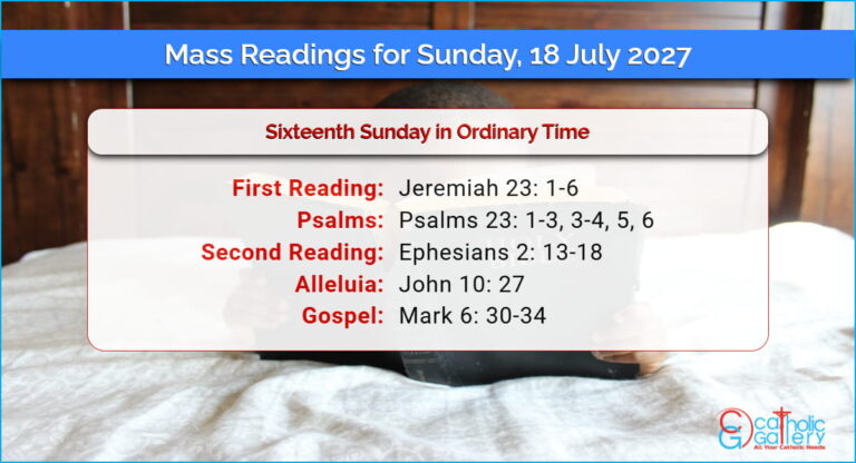 Daily Mass Readings for Sunday, 18 July 2027