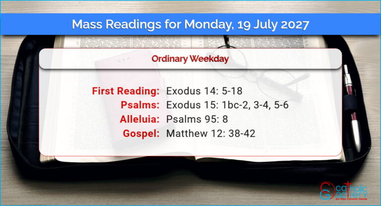 Daily Mass Readings for Monday, 19 July 2027