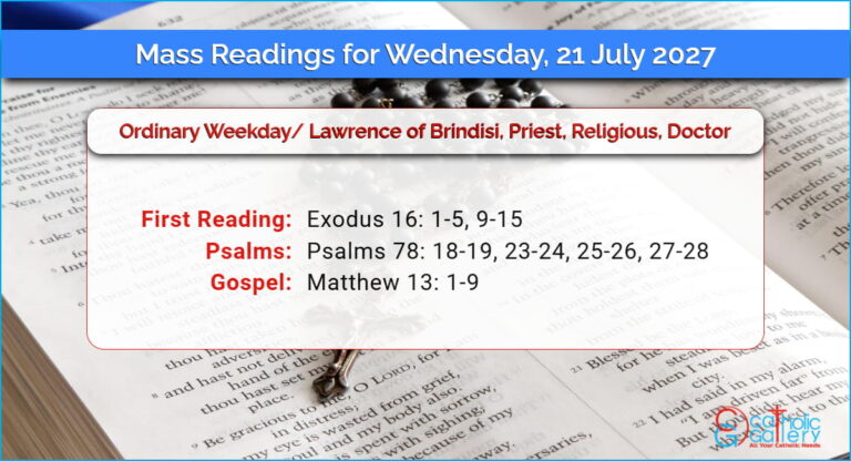 Daily Mass Readings for Wednesday, 21 July 2027