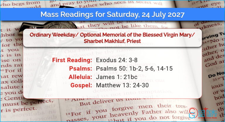 Daily Mass Readings for Saturday, 24 July 2027