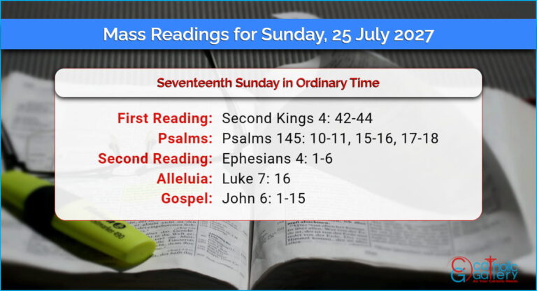 Daily Mass Readings for Sunday, 25 July 2027