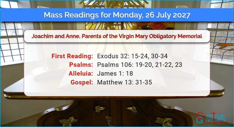 Daily Mass Readings for Monday, 26 July 2027