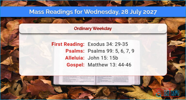 Daily Mass Readings for Wednesday, 28 July 2027