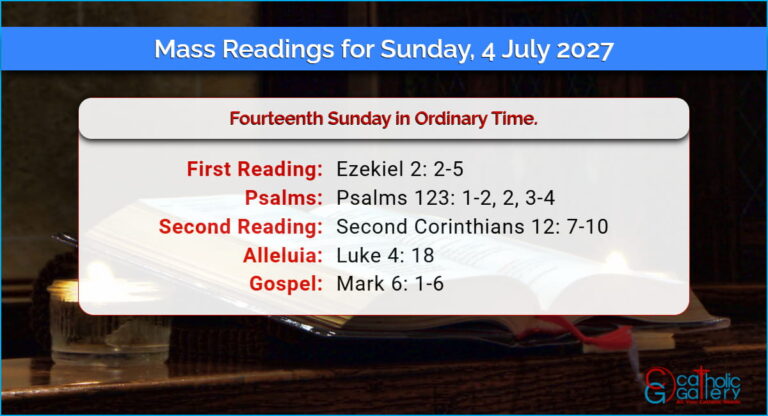 Daily Mass Readings for Sunday, 4 July 2027
