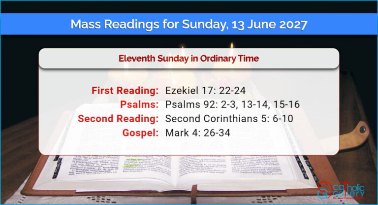 Daily Mass Readings for Sunday, 13 June 2027