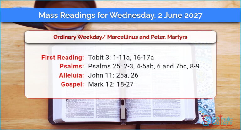 Daily Mass Readings for Wednesday, 2 June 2027