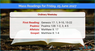 Daily Mass Readings for Friday, 25 June 2027