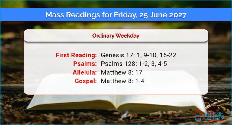 Daily Mass Readings for Friday, 25 June 2027