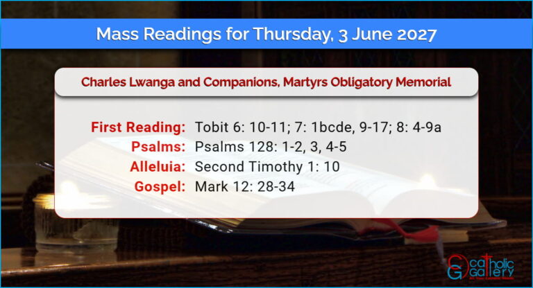 Daily Mass Readings for Thursday, 3 June 2027