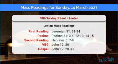 Daily Mass Readings for Sunday, 14 March 2027