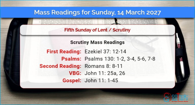 Daily Mass Readings for Sunday, 14 March 2027