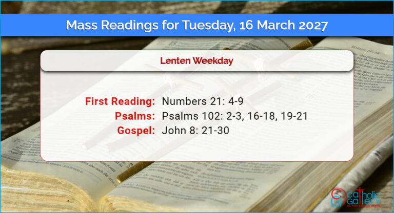 Daily Mass Readings for Tuesday, 16 March 2027