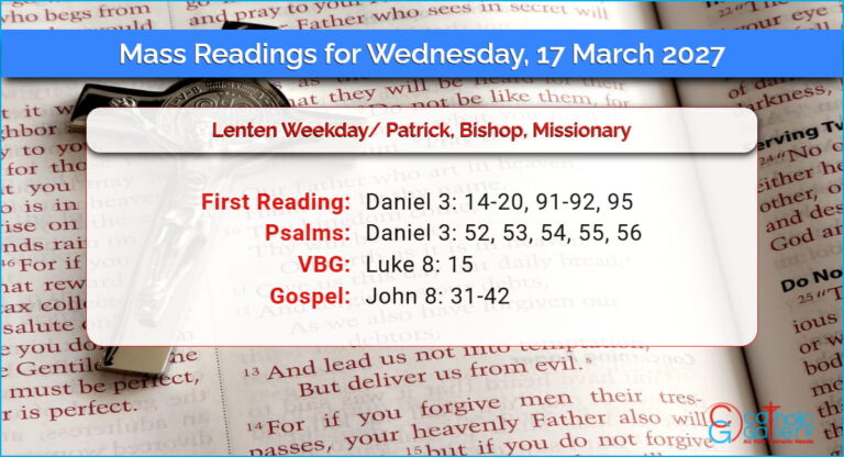 Daily Mass Readings for Wednesday, 17 March 2027