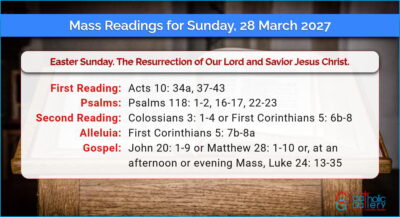 Daily Mass Readings for Sunday, 28 March 2027