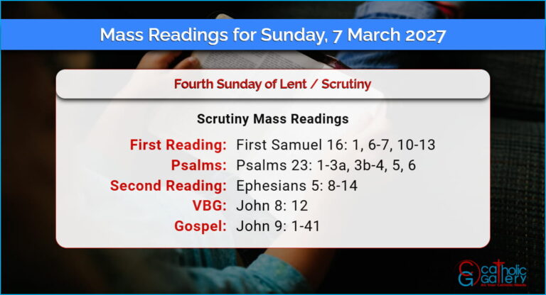 Daily Mass Readings for Sunday, 7 March 2027