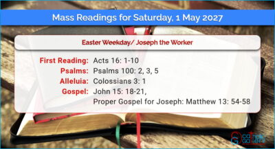 Daily Mass Readings for Saturday, 1 May 2027