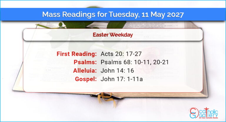 Daily Mass Readings for Tuesday, 11 May 2027