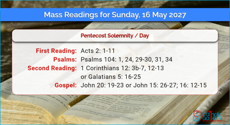 Daily Mass Readings for Sunday, 16 May 2027