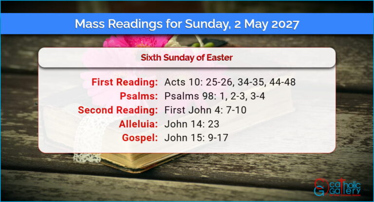 Daily Mass Readings for Sunday, 2 May 2027