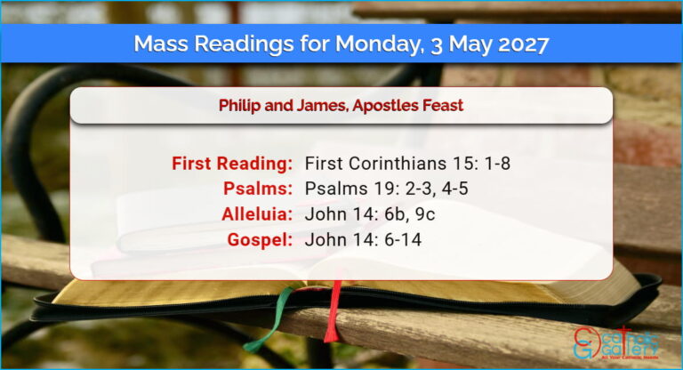 Daily Mass Readings for Monday, 3 May 2027