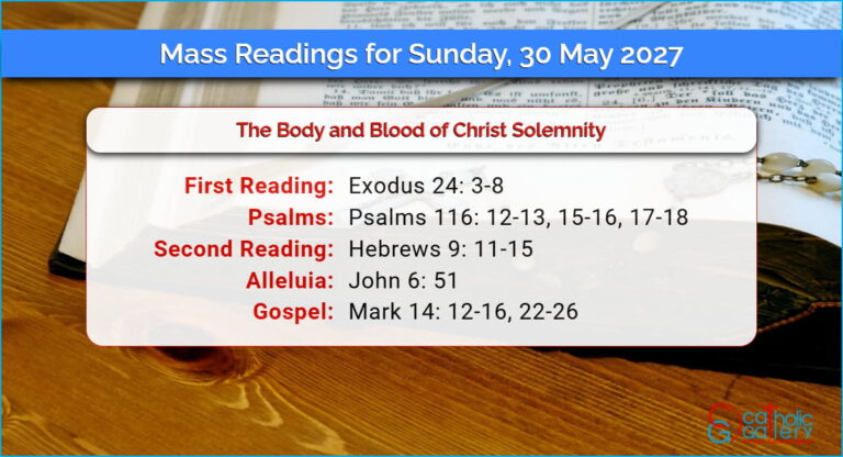 Daily Mass Readings for Sunday, 30 May 2027