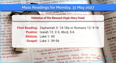 Daily Mass Readings for Monday, 31 May 2027