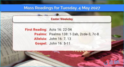 Daily Mass Readings for Tuesday, 4 May 2027