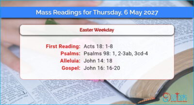 Daily Mass Readings for Thursday, 6 May 2027