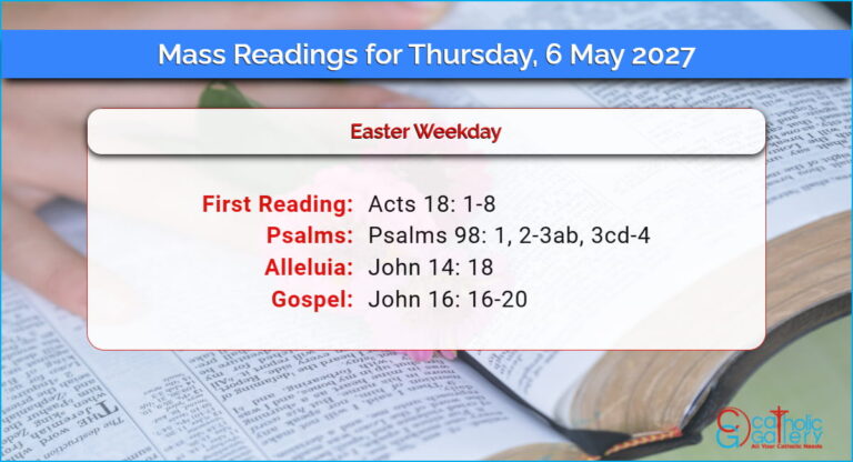 Daily Mass Readings for Thursday, 6 May 2027