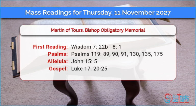 Daily Mass Readings for Thursday, 11 November 2027