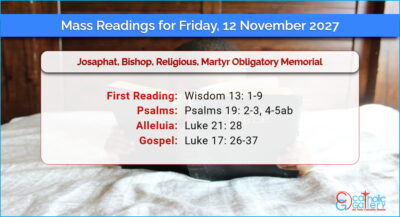 Daily Mass Readings for Friday, 12 November 2027