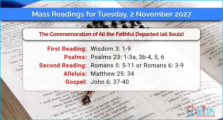 Daily Mass Readings for Tuesday, 2 November 2027