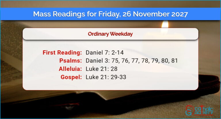 Daily Mass Readings for Friday, 26 November 2027