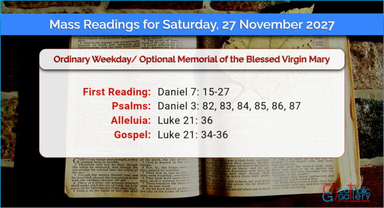 Daily Mass Readings for Saturday, 27 November 2027