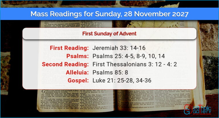 Daily Mass Readings for Sunday, 28 November 2027