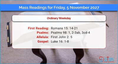 Daily Mass Readings for Friday, 5 November 2027