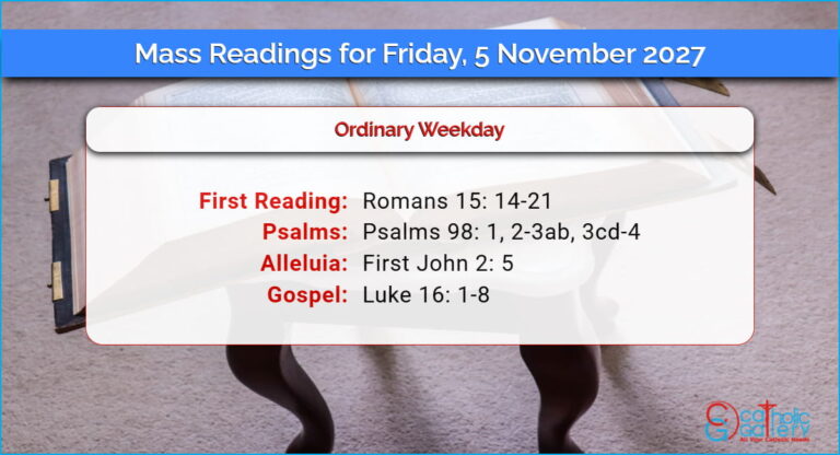 Daily Mass Readings for Friday, 5 November 2027