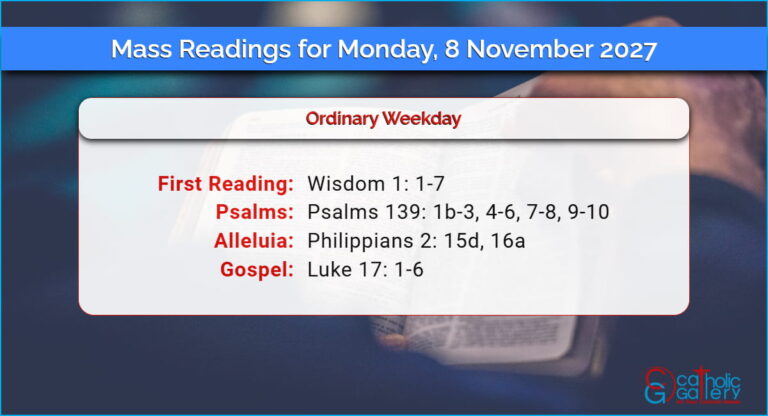 Daily Mass Readings for Monday, 8 November 2027