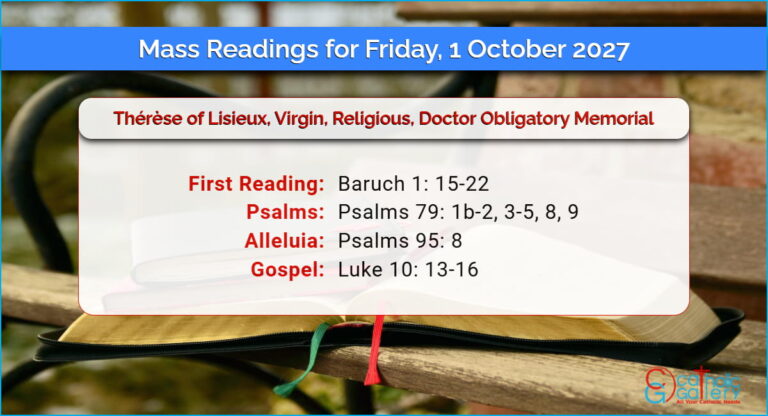 Daily Mass Readings for Friday, 1 October 2027