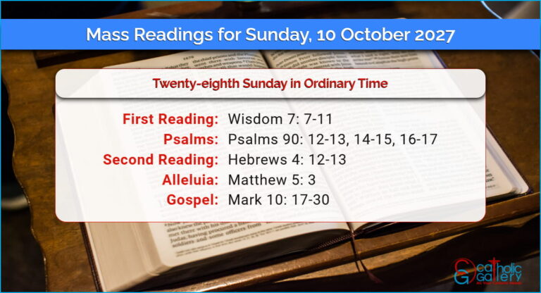 Daily Mass Readings for Sunday, 10 October 2027