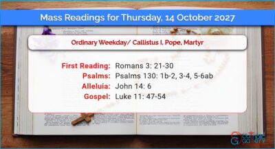 Daily Mass Readings for Thursday, 14 October 2027
