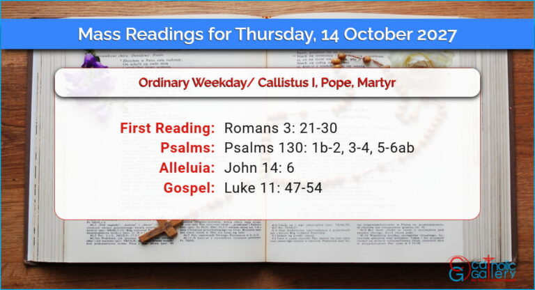 Daily Mass Readings for Thursday, 14 October 2027