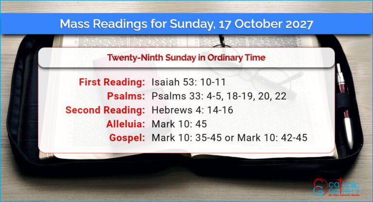 Daily Mass Readings for Sunday, 17 October 2027