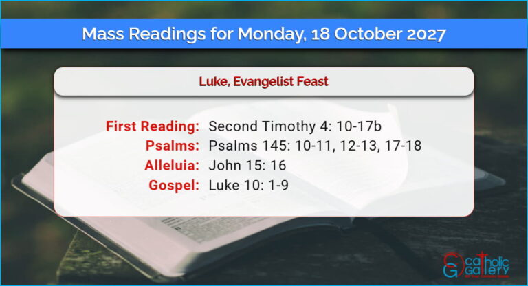 Daily Mass Readings for Monday, 18 October 2027