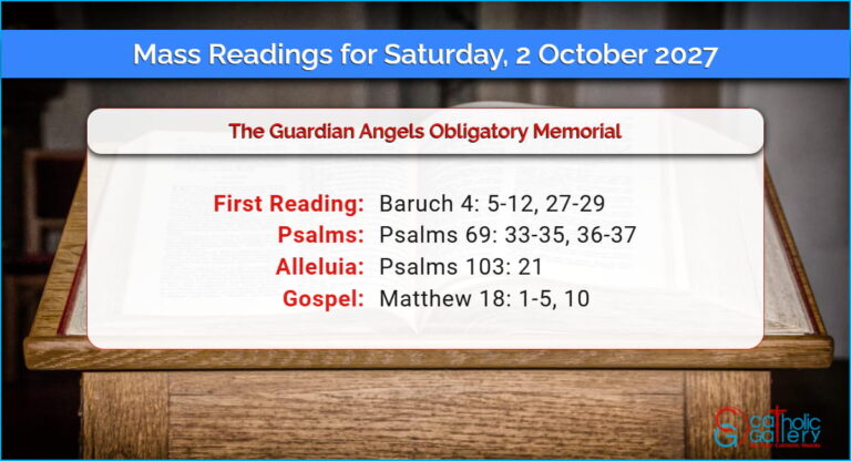 Daily Mass Readings for Saturday, 2 October 2027
