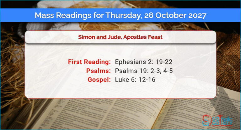 Daily Mass Readings for Thursday, 28 October 2027