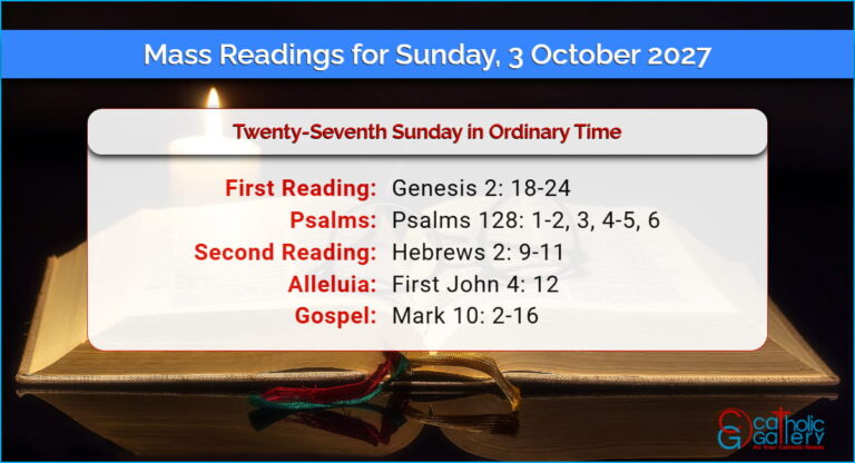 Daily Mass Readings for Sunday, 3 October 2027