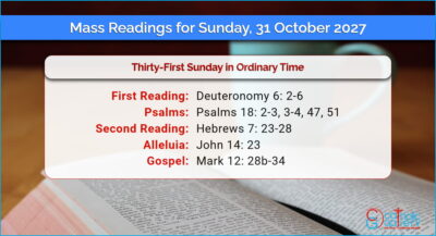 Daily Mass Readings for Sunday, 31 October 2027