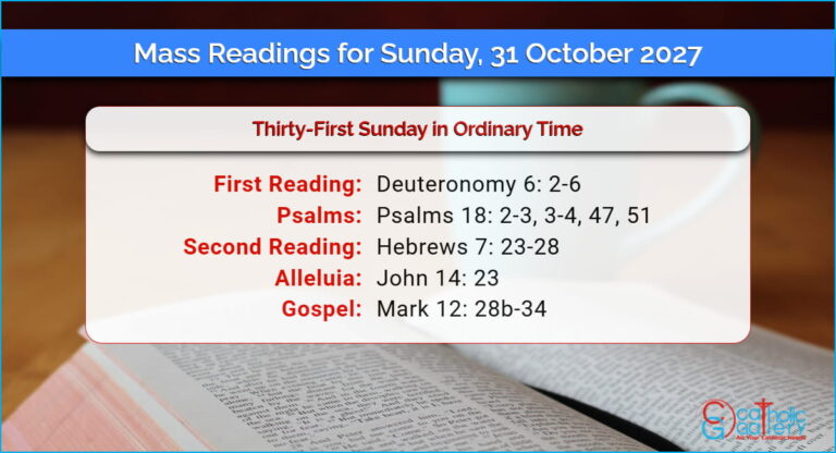 Daily Mass Readings for Sunday, 31 October 2027