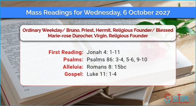 Daily Mass Readings for Wednesday, 6 October 2027